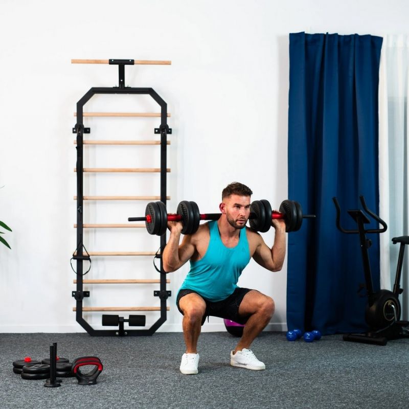 HMS 6-in-1 weight set (barbell, dumbbells and kettlebell) 40kg edzőfelszerelés 17-57-070