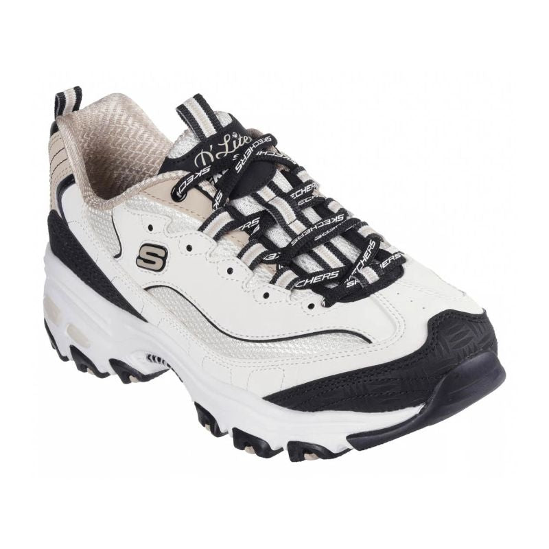 Skechers D'Lites Retro Rewind 150536-NTBK Natural/Black fekete utcai cipő