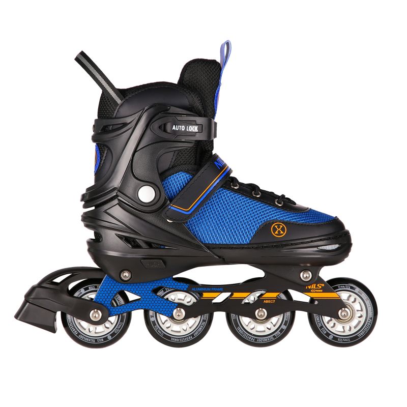 NH18188A 2in1 BLACK-ORANGE SIZE L(39-43) ROLLER SKATES WITH HOCKEY SLEEVE NILS EXTREME narancssárga görkorcsolya