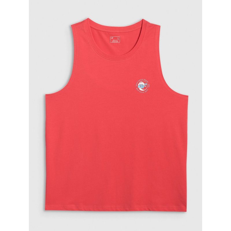 4F Men's regular sleeveless T-shirt with print póló