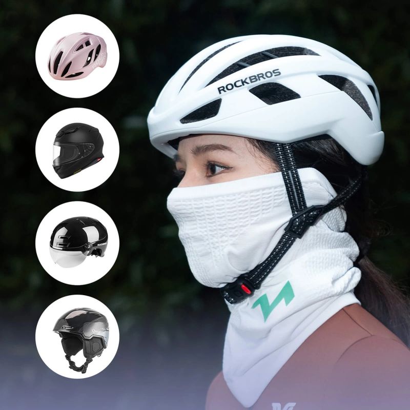 Rockbros LFA23 TVI Women's Knitted Bicycle Neck Warmer - White biały kötött sapka 11250008001-211704