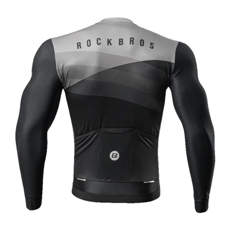 Rockbros 15120009002 Long Sleeve Cycling Jersey Spring/Summer - Black