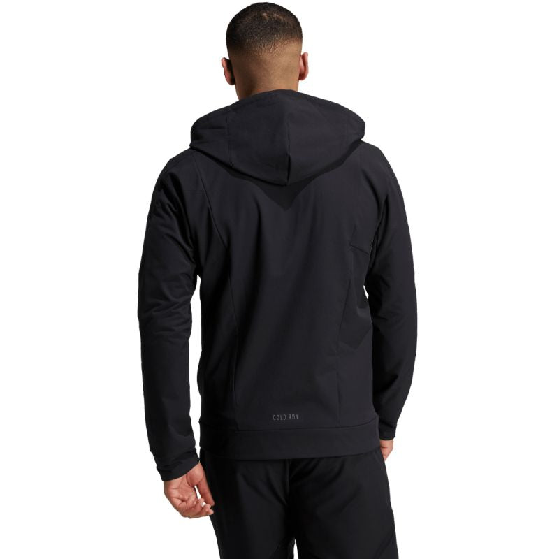 adidas Men's sweatshirt Designed for Training COLD.RDY Full-Zip Hoodie black IN5607 Ruházat