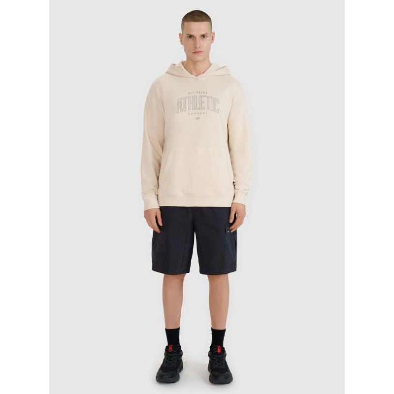 Men's sweatshirt with hood, open, 4F 4FRSS25TSWSM2201-12S kapucnis pulóver
