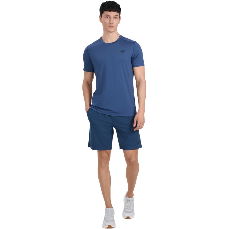 4f Men's T-shirt FNK M1521 denim 4FWAW25TFTSM1521 32S Ruházat