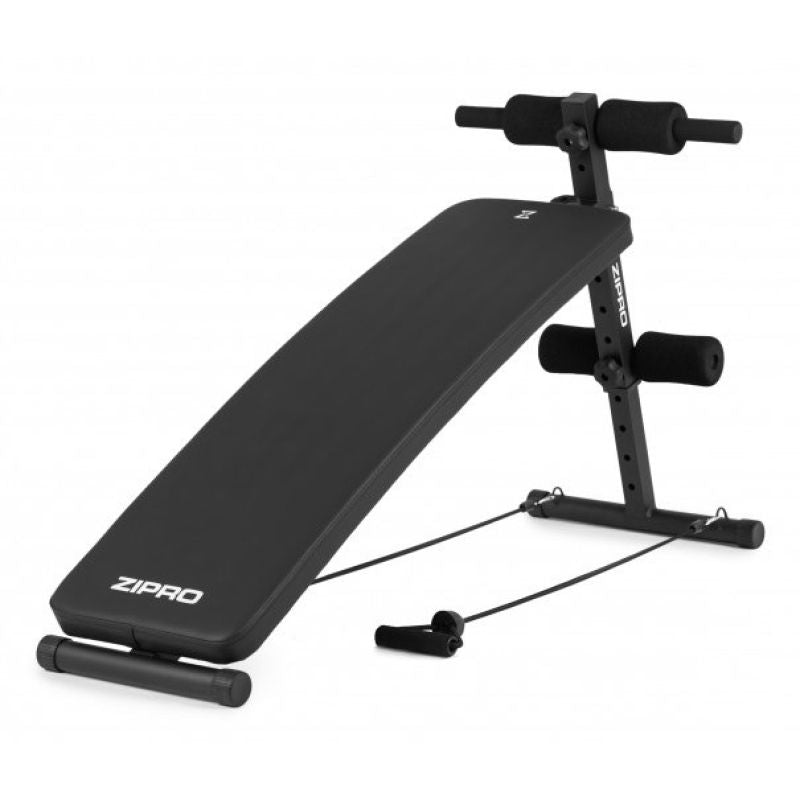 Zipro SLANT Flat Workout Bench Adjustable Backrest Gym, Home Black fekete edzőfelszerelés 38247316