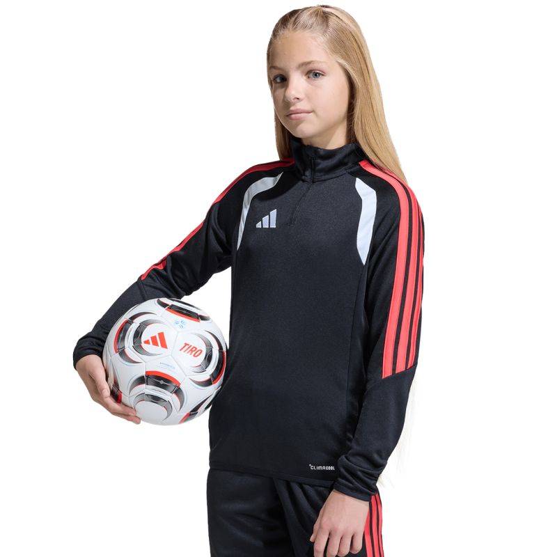 adidas Tiro 26 League Training Top for kids, black, white, and red, JY7159 104cm pulóver