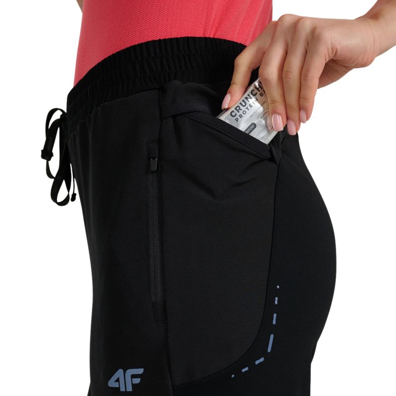 4f Women's trousers FNK F0931 deep black 4FWAW25TFTRF0931 20S Ruházat