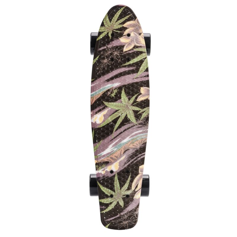 Meteor Flowers Black Skateboard uniw skateboards
