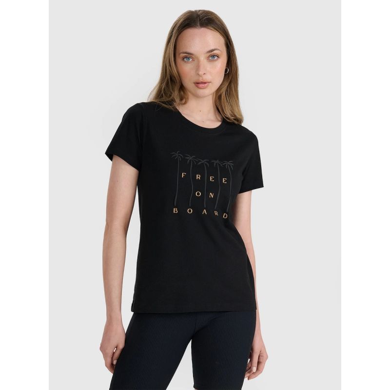 4F Women's regular printed T-shirt póló 4FRSS25TTSHF3162-20S
