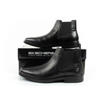 Skechers men's Chelsea boots Miller-Boris elegant leather utcai cipő