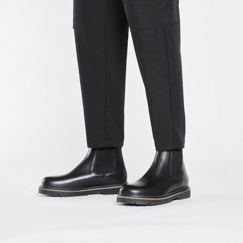 Birkenstock Highwood Slip On M LENA Black men's Chelsea boots made of genuine leather (1025764) Cipő