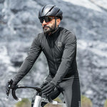 Rockbros ROAD TO SKY windproof insulated cycling jersey S - black s \ czarny pulóver