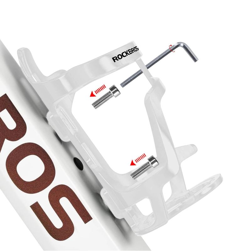 Rockbros 31210012002 bicycle bottle holder - white biały water bottles, training equipment