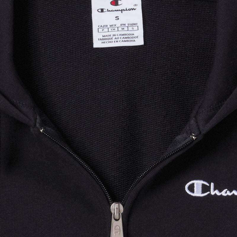 Champion Women's Full Zip Hoodie Sweatshirt Black 118406 KK001 fekete kapucnis pulóver
