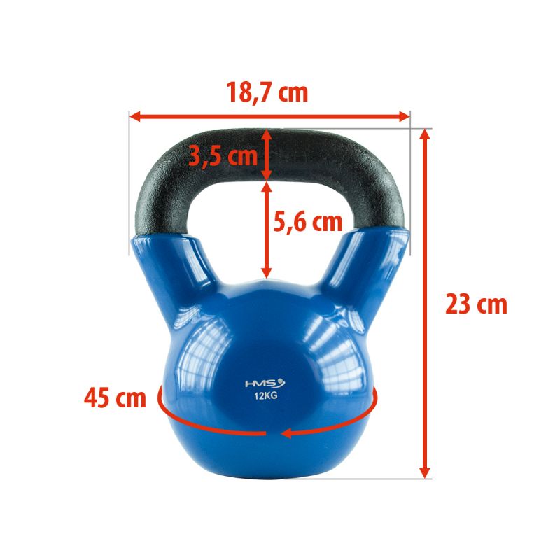 HMS Blue KNV12 cast iron kettlebell 12kg kék kiegészítő 17-64-043