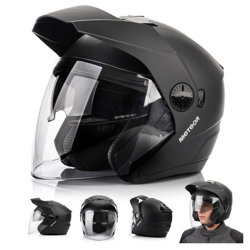 Meteor Hekato XL Motorcycle Helmet 61 cm Black uniw sisak 17892
