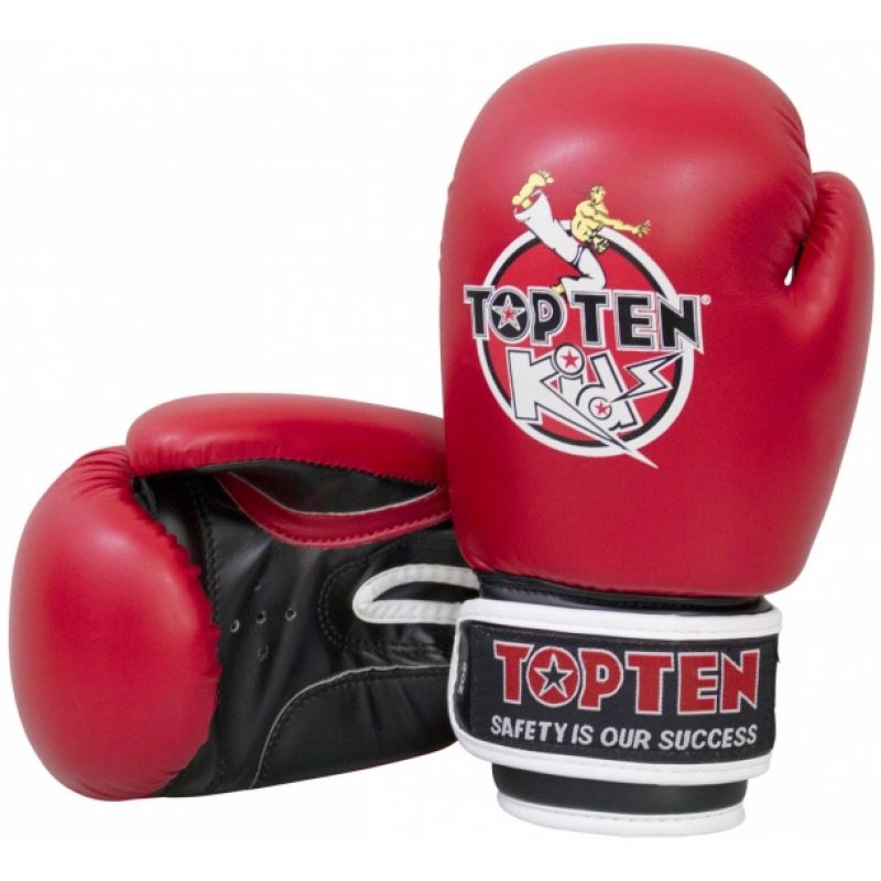 TOP TEN RPU-TT KIDS Boxing Gloves 8 oz czerwony kesztyű