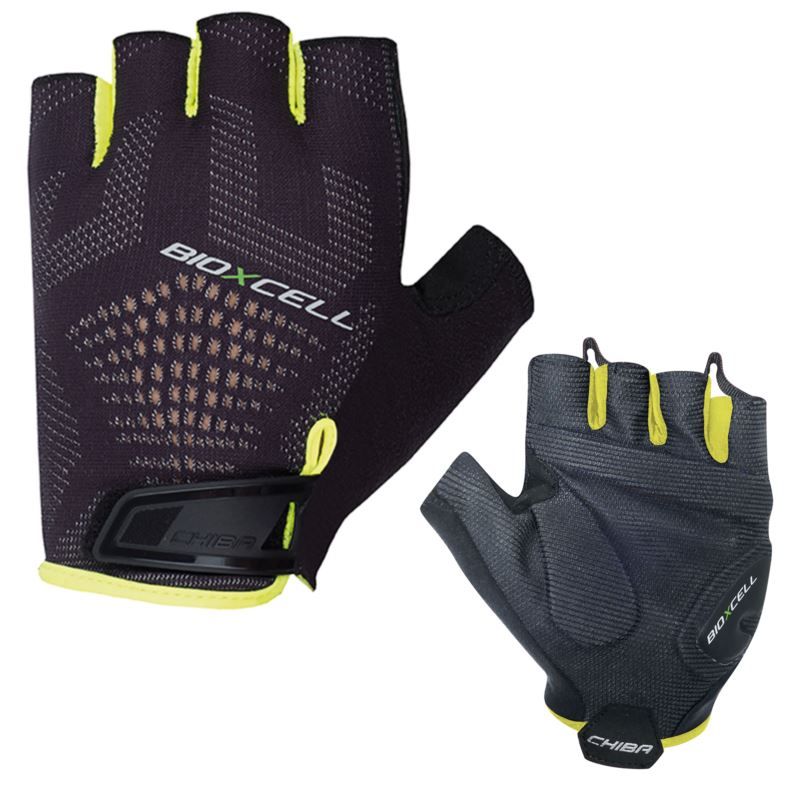 CHIBA BIOXCELL SUPER FLY gloves black/yellow sárga kerékpáros kesztyű SI3060324CY-6