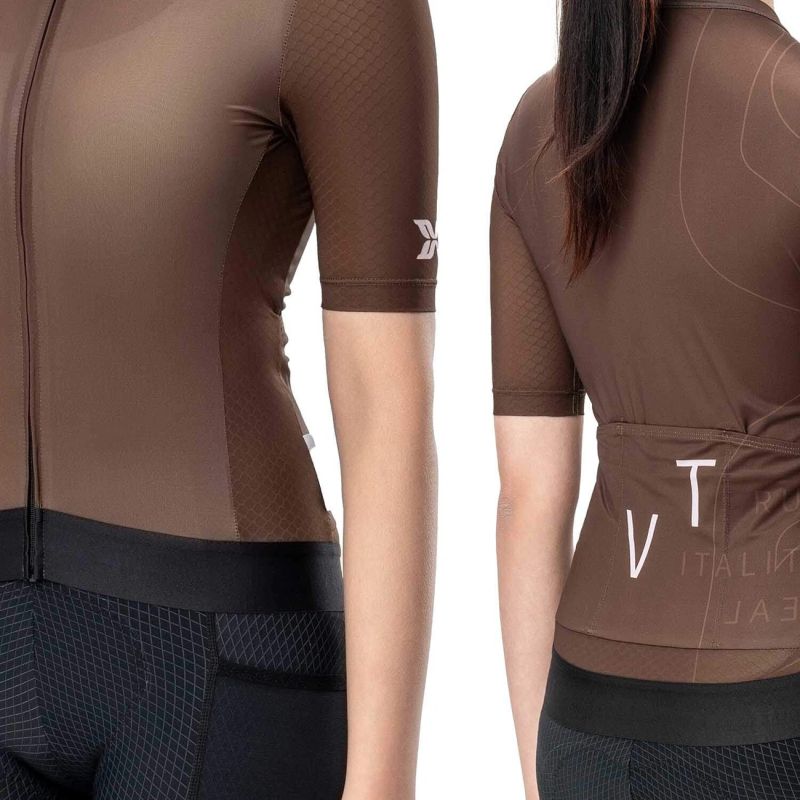 Rockbros 15110007005 TVI Sleeve Cycling Jersey - Brown barna póló 15110007003-211722