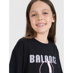 Oversized T-shirt with print for girls 4F FJRSS25TTSHF2646-20S póló