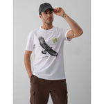 4F Men's regular printed T-shirt férfi póló 4FKAW26TTSHM4499-10S