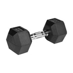 Rebel HEX 2x10 kg rubber-coated cast iron dumbbells ACTIVE edzőfelszerelés RBA-2325-10