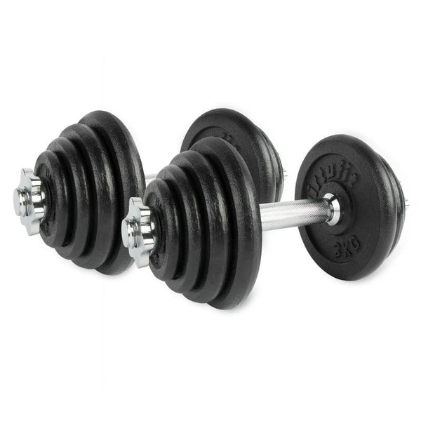 Virtufit Adjustable Pro Dumbbell Set - Barbell Set - Cast Iron - 1 X 15 Kg General