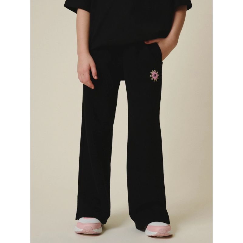Girls' wide-leg sweatpants 4F
