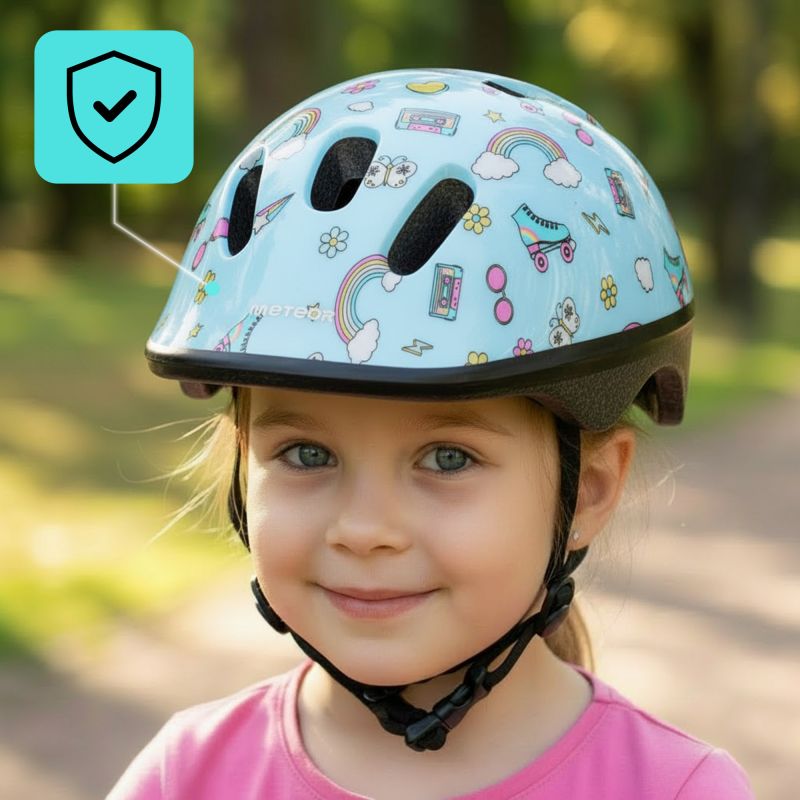 Meteor KS06 Rainbow Jr Bike Helmet size XS 44-48 cm uniw helmets