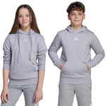 adidas Essentials Hoodie for kids gray JV9995 128 cm kapucnis pulóver