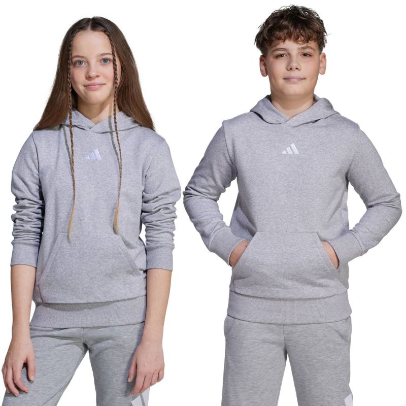 adidas Essentials Hoodie for kids gray JV9995 128 cm kapucnis pulóver