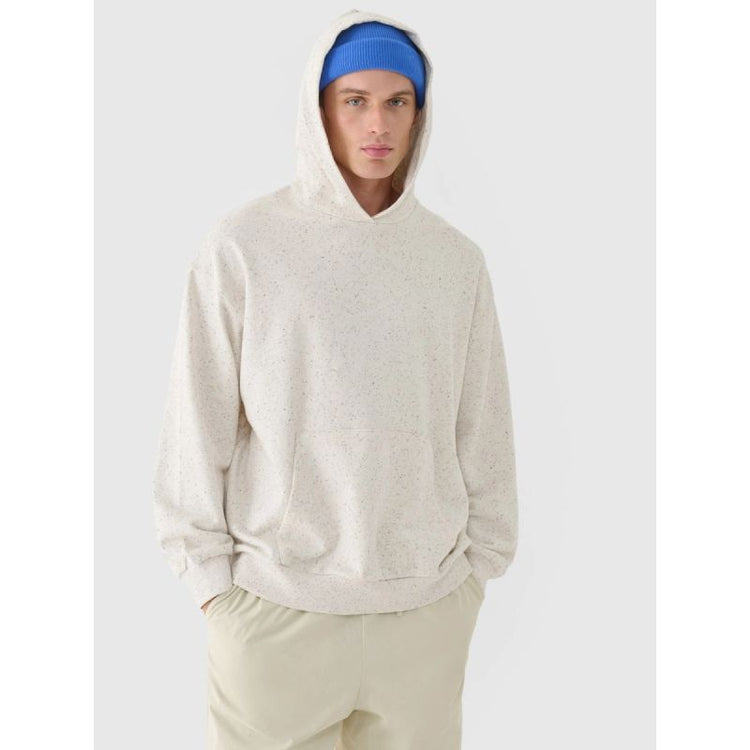 Men's sweatshirt with hood, open, 4F 4FWAW24TSWSM1310-11S kapucnis pulóver