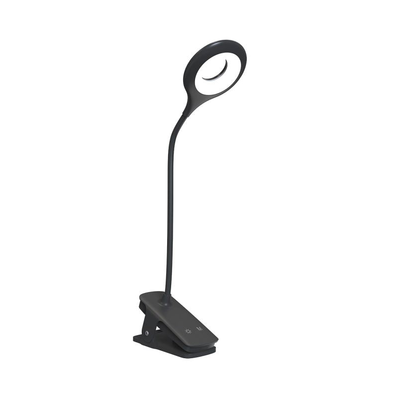 MINI Wozinsky Wireless LED Reading Lamp with Clip + USB-C Cable - Black czarny elektronika -195473