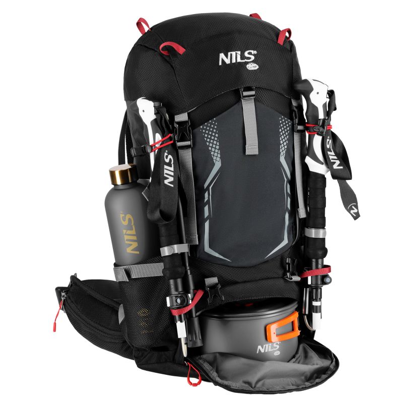 Nc1993 Northlake Black Tourist Backpack 30l+10 Nils Camp fekete hátizsák