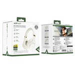 head Acefast H4 ANC Wireless Bluetooth 5.3 IPX4 Over-Ear Headphones - Beige bézs headsets