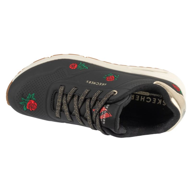 Skechers Uno – Champagne and Roses Black fekete utcai cipő 177862-BKRD