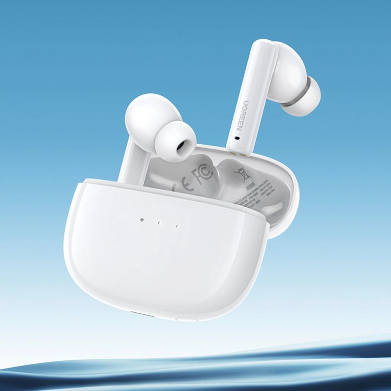 head Ugreen HiTune T3 Active WS106 Wireless Bluetooth 5.2 TWS ANC Headphones - White biały computers and accessories