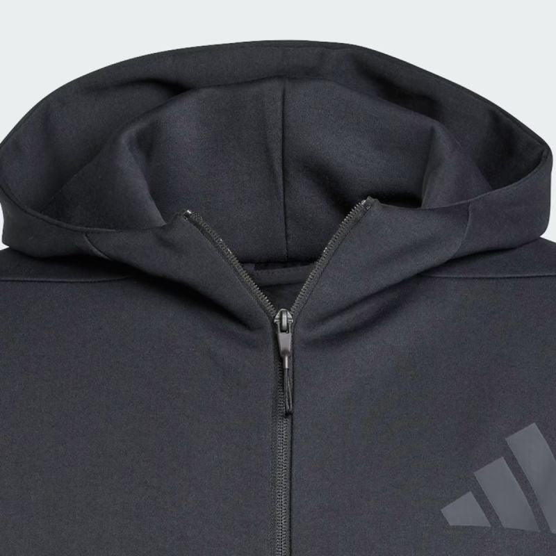 New Adidas ZNE Full-Zip Hooded Men's Black Hoodie - JE7538 fekete kapucnis pulóver