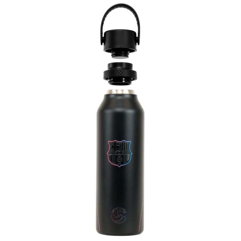 FC Barcelona Runbott thermal bottle 600ml czarny futball labda