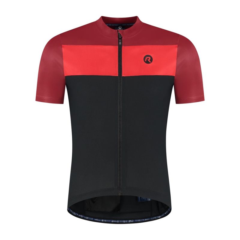 Rogelli CORE BLOCK T-shirt black and red 7XL piros póló