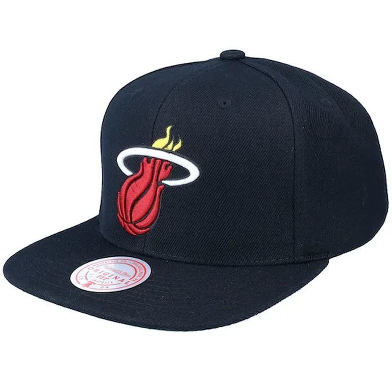 Mitchell & Ness NBA Miami Heat Top Spot Snapback Hwc Heat Cap HHSS2976-MHEYYPPPBLCK Sapka