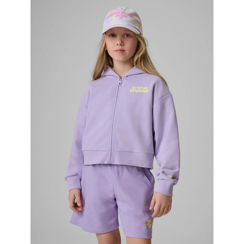 4F Girls' loose sweatshirt with hood 158/164 pulóver