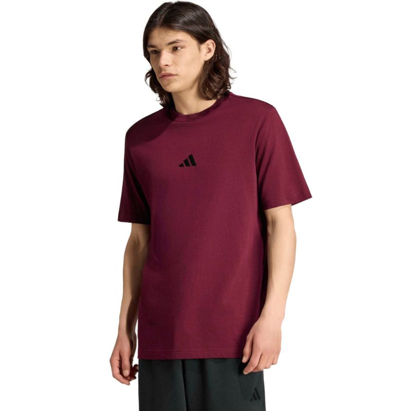 Adidas Men's Essentials Small Logo Single Jersey bordó mez KF2403