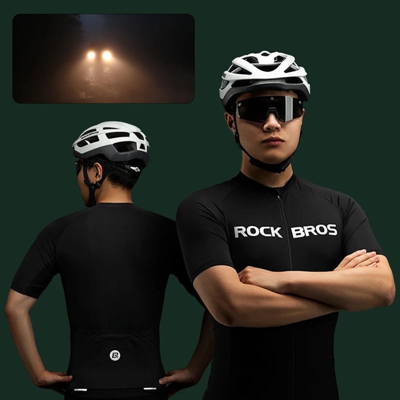 Rockbros 15120002006 Cycling Jersey with Sleeves - Black fekete short
