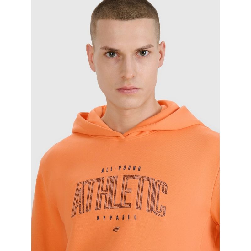 Men's sweatshirt with hood, open, 4F 4FRSS25TSWSM2201-70S kapucnis pulóver
