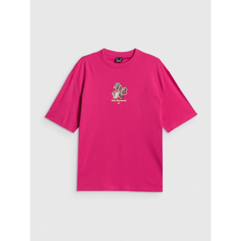 4F Women's loose T-shirt with print póló