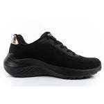 Skechers women's sports Bobs Squad Waves lightweight fashionable fekete utcai cipő