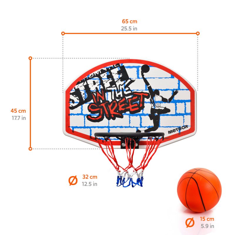 Meteor Memphis Basketball Backboard with Ball and Pump edzőfelszerelés 17497