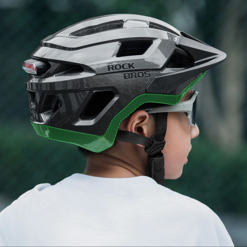 Rockbros LK-67 Youth Bike Helmet with Detachable Visor 54–58 cm - Gray szary helmets, lights